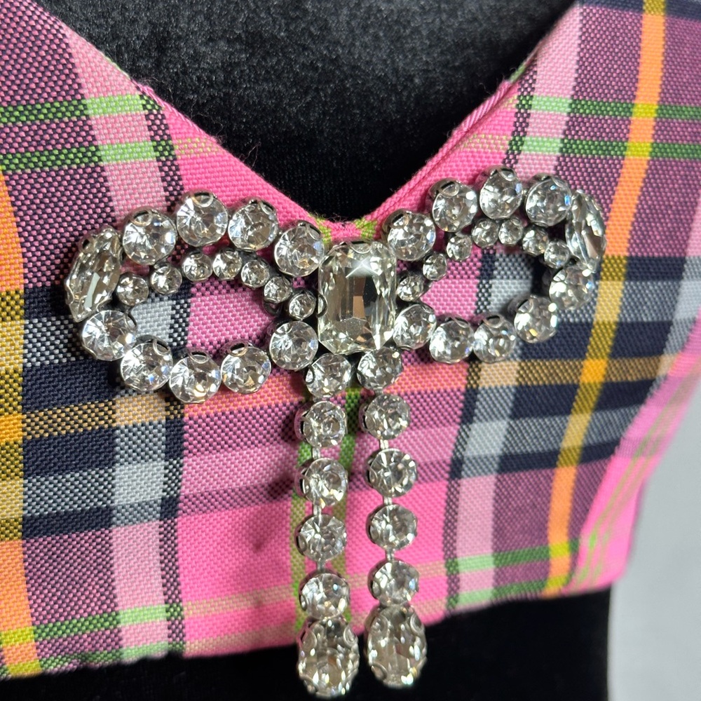 AREA Crystal Trim Bra Top - Picture 3 of 6